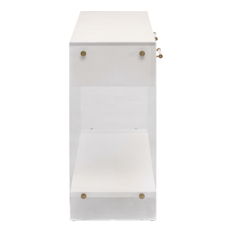 Essentials For Living Sonia Wood Console Table in Pearl