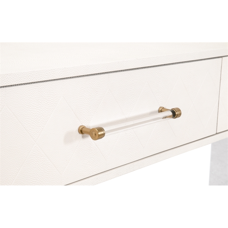 Essentials For Living Sonia Wood Console Table in Pearl