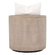 Essentials For Living McGuire Fabric/Wood Swivel Club Chair in White