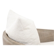 Essentials For Living McGuire Fabric/Wood Swivel Club Chair in White