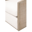 Essentials For Living McGuire Fabric/Wood Swivel Club Chair in White