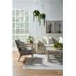 Essentials For Living Costa Outdoor Fabric/Wood Club Chair in Dove Gray