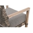 Essentials For Living Costa Outdoor Fabric/Wood Club Chair in Dove Gray