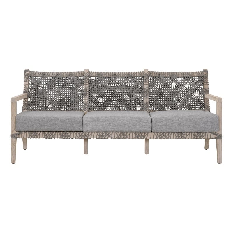 Essentials For Living Costa Outdoor Fabric Sofa in Dove Gray