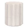Essentials For Living Bella Antique Roma Wood Accent Table in White Wash