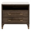 Essentials For Living Bronze Bay Cambria Wood Nightstand in Brown
