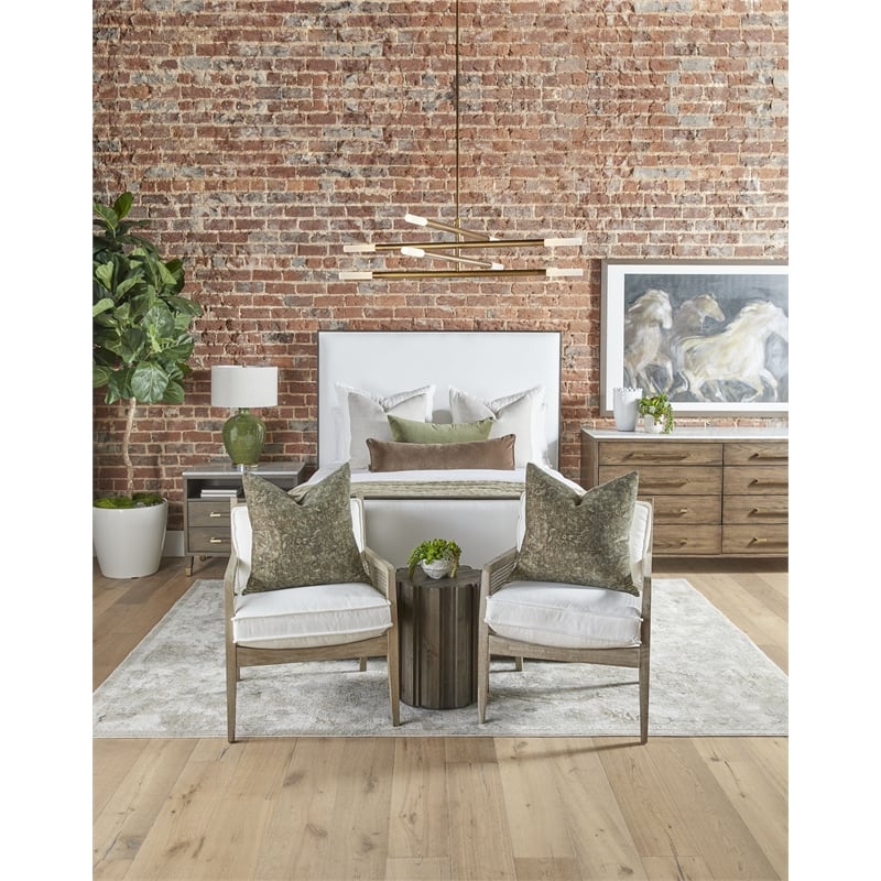 Essentials For Living Bronze Bay Cambria Wood Nightstand in Brown