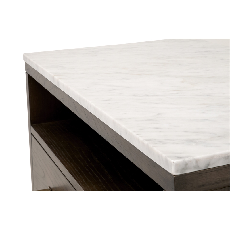 Essentials For Living Bronze Bay Cambria Wood Nightstand in Brown