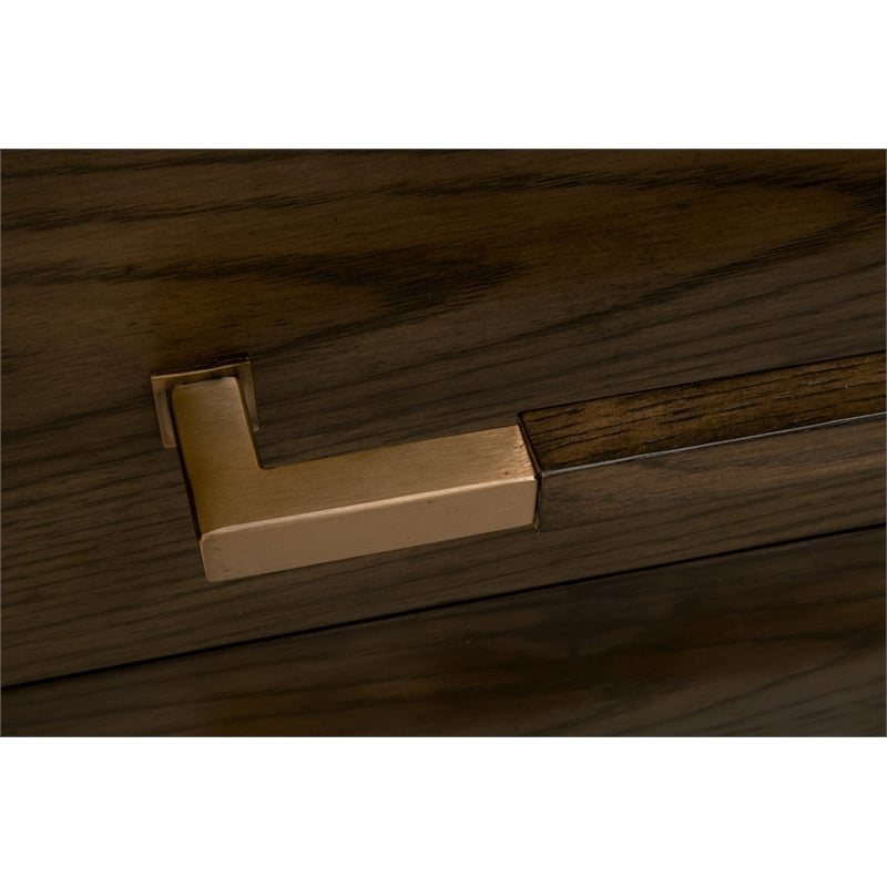 Essentials For Living Bronze Bay Cambria Wood Nightstand in Brown