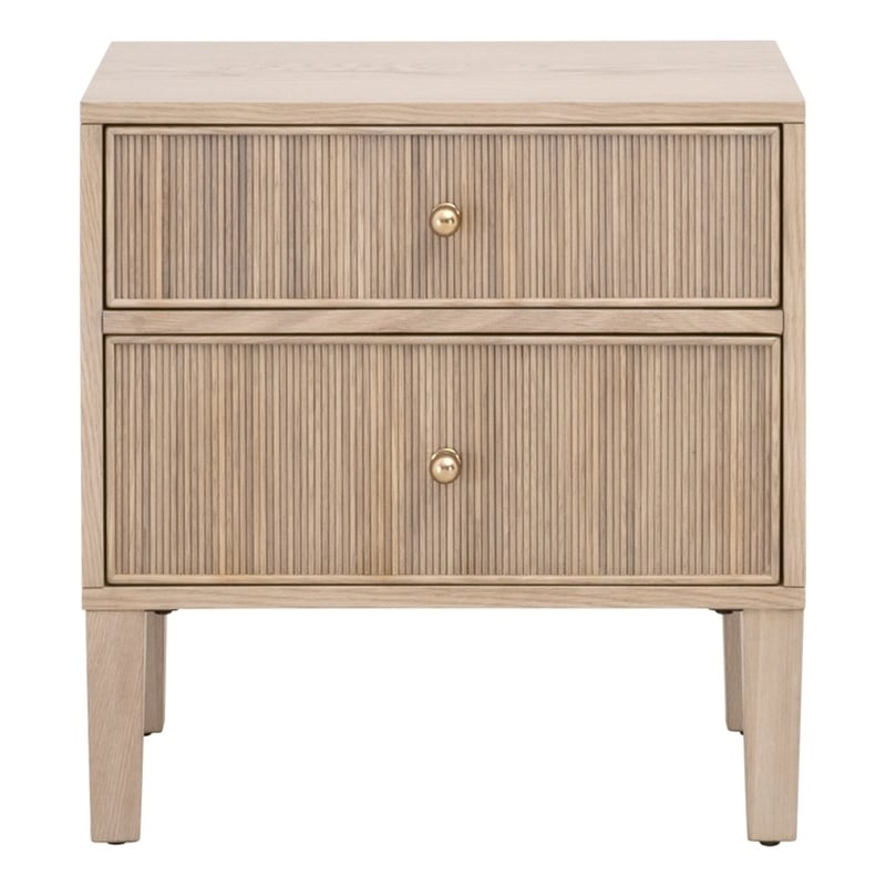 Essentials For Living Bronze Bay Highland Wood Nightstand in Natural