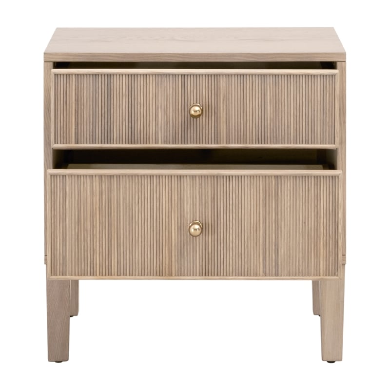 Essentials For Living Bronze Bay Highland Wood Nightstand in Natural