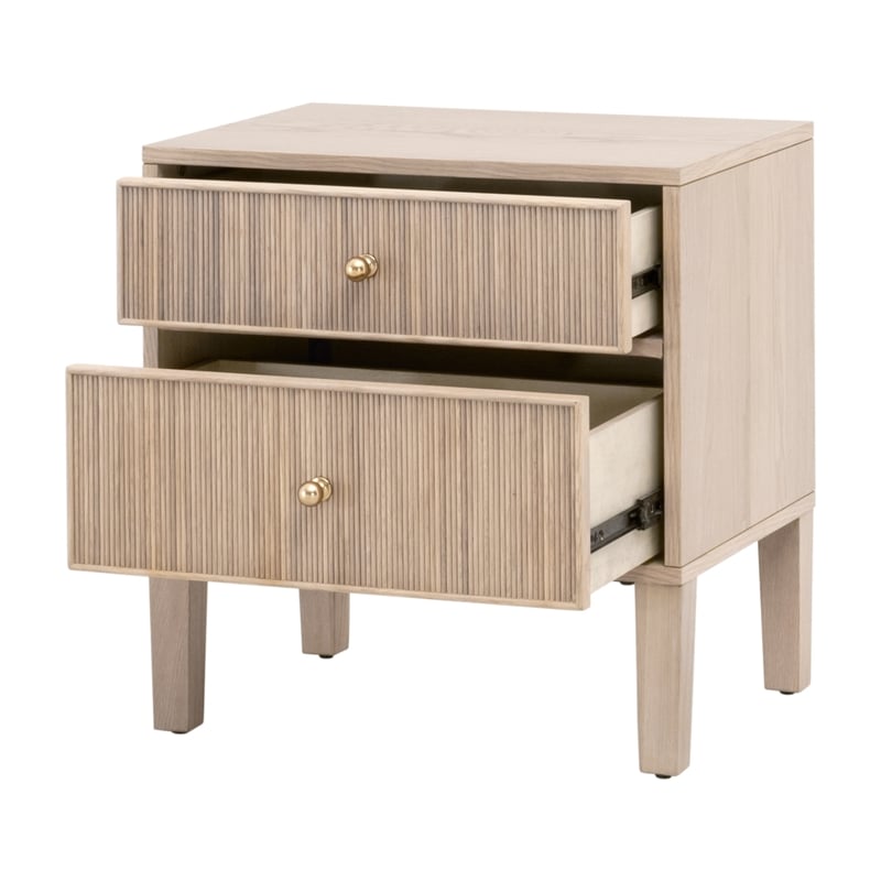 Essentials For Living Bronze Bay Highland Wood Nightstand in Natural