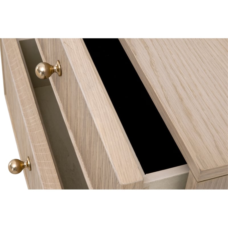 Essentials For Living Bronze Bay Highland Wood Nightstand in Natural