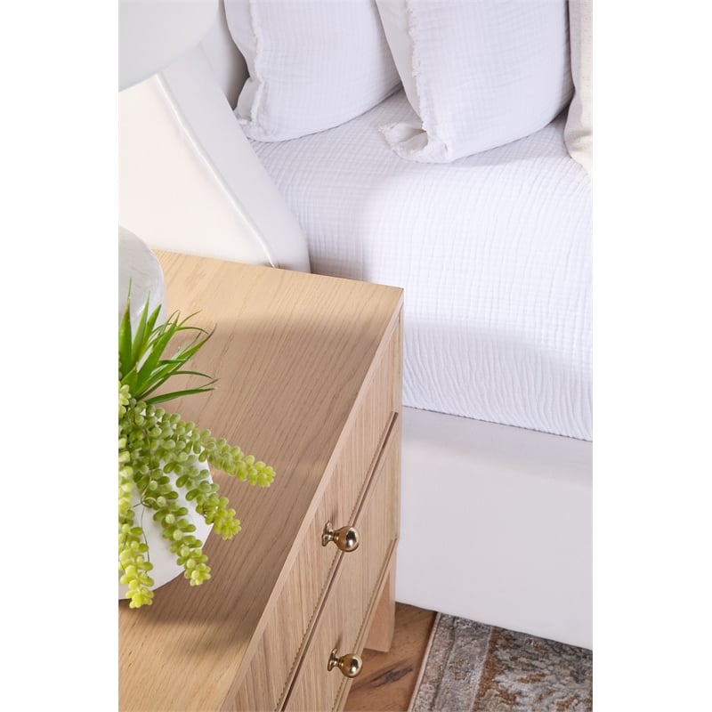 Essentials For Living Bronze Bay Highland Wood Nightstand in Natural