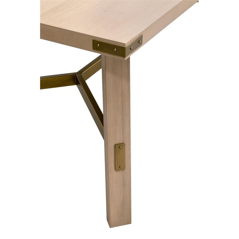 Essentials For Living Klein Wood Dining Table in Light Oak