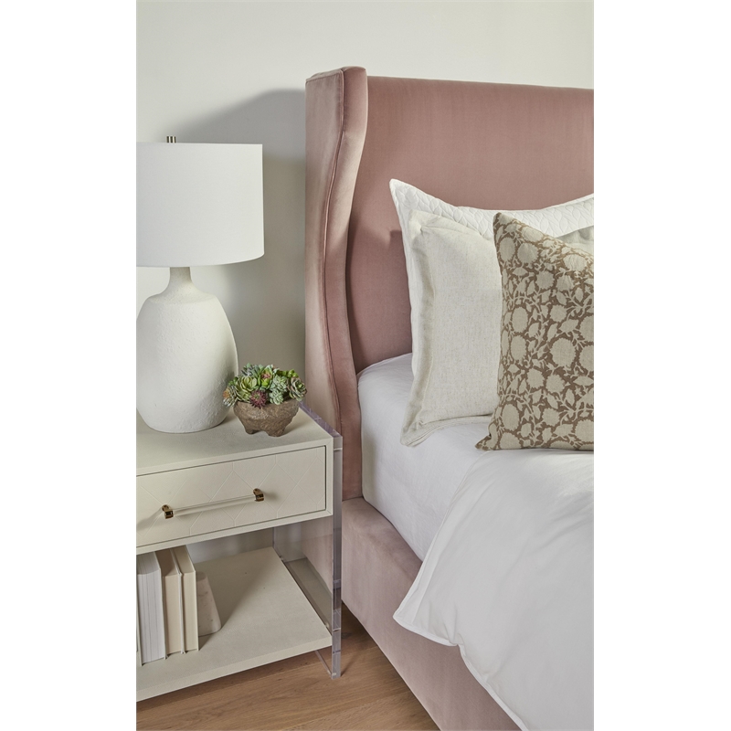 Essentials For Living Traditions Sonia Wood Nightstand in Pearl
