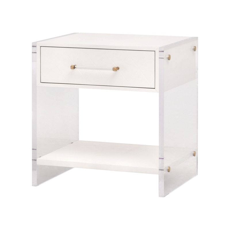 Essentials For Living Traditions Sonia Wood Nightstand in Pearl