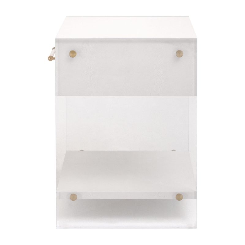 Essentials For Living Traditions Sonia Wood Nightstand in Pearl