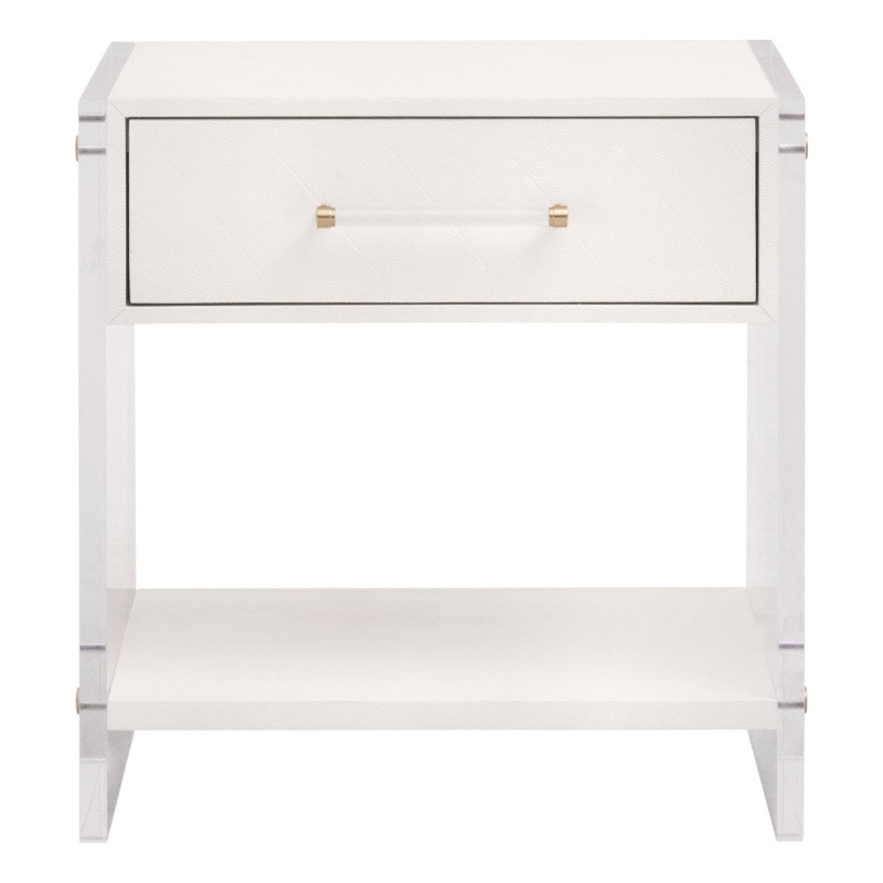 Essentials For Living Traditions Sonia Wood Nightstand in Pearl