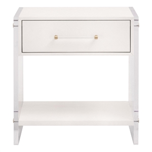 Essentials For Living Traditions Sonia Wood Nightstand in Pearl