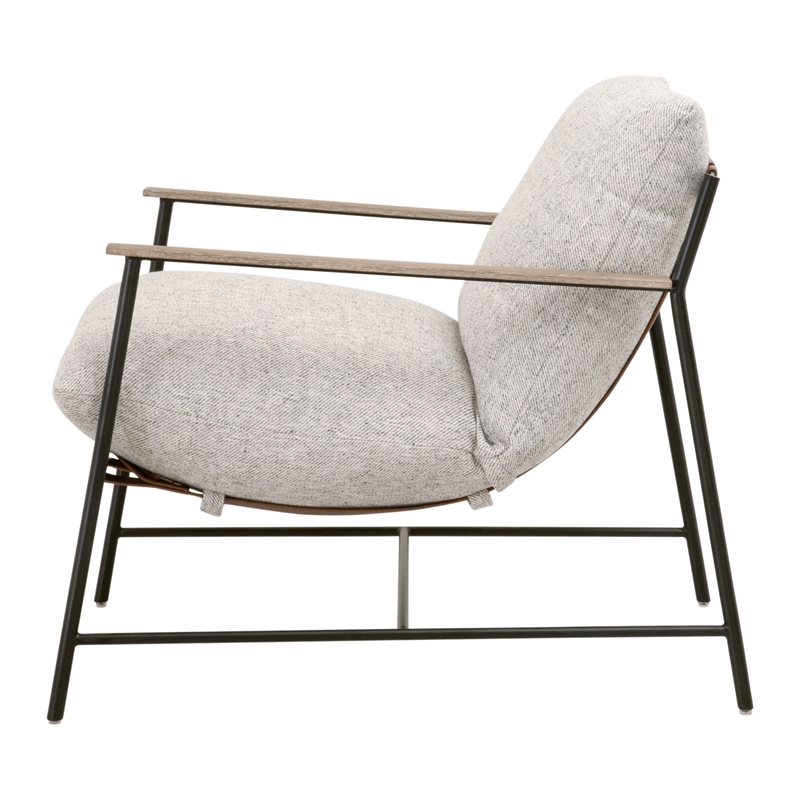 Essentials For Living Brando Fabric Club Chair in Gray