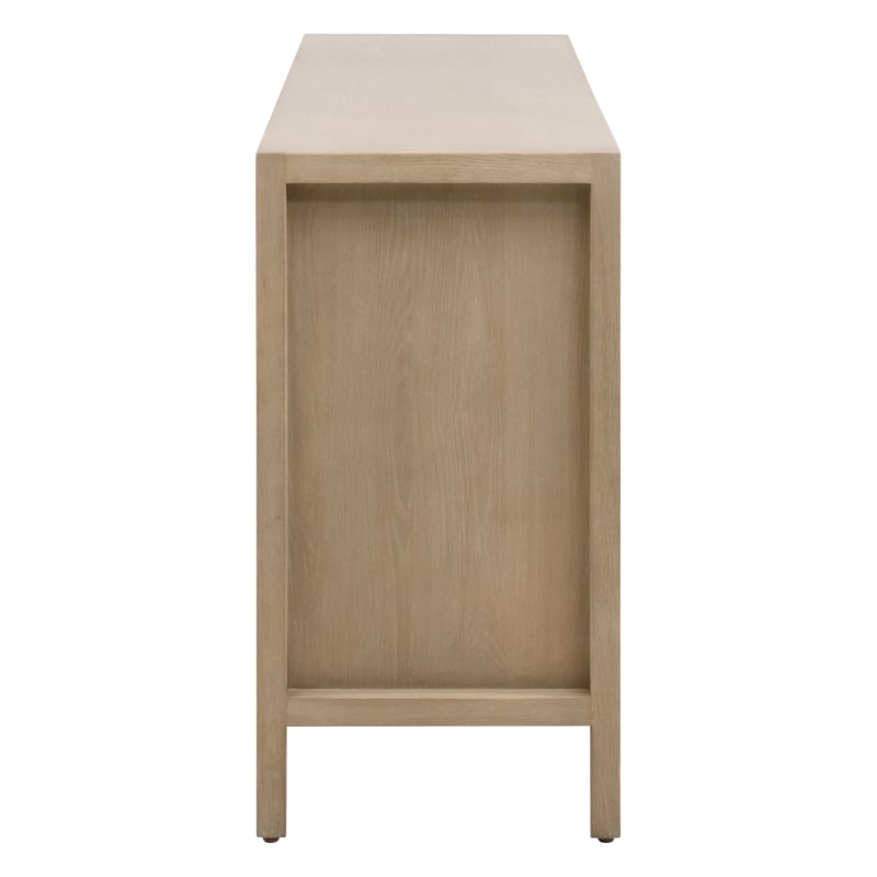 Essentials For Living Bella Carina Antique Wood Media Sideboard in Gray