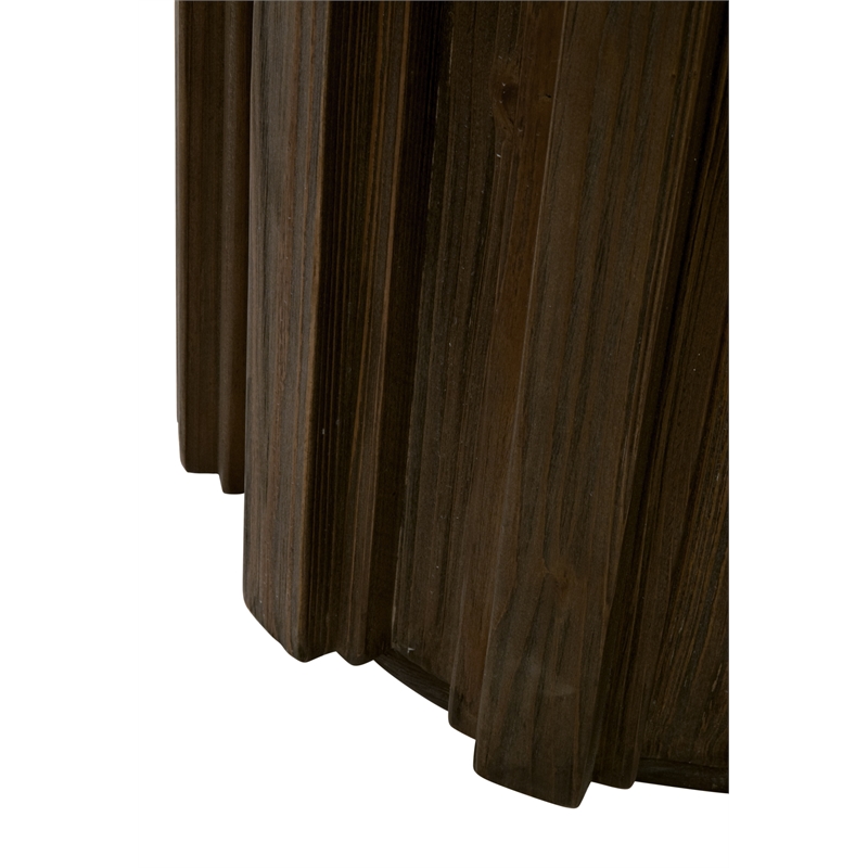 Essentials For Living Bella Antique Roma Wood Accent Table in Drift Brown