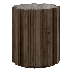 Essentials For Living Bella Antique Roma Wood Accent Table in Drift Brown