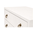 Strand Shagreen 2-Drawer Nightstand - Pearl Shagreen Resin and Brushed Gold