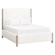 Emmett Queen Bed - LiveSmart Peyton-Pearl Fabric and Natural Gray