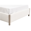 Emmett Queen Bed - LiveSmart Peyton-Pearl Fabric and Natural Gray