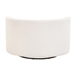 Lourne Petite Swivel Sofa Chair - LiveSmart Boucle-Snow White Fabric