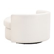 Lourne Petite Swivel Sofa Chair - LiveSmart Boucle-Snow White Fabric