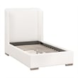 Stewart Twin Bed - LiveSmart Peyton-Pearl Fabric and Natural Gray Oak