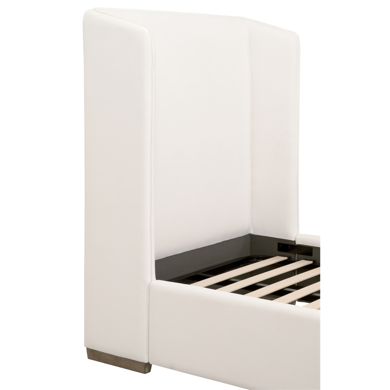 Stewart Twin Bed - LiveSmart Peyton-Pearl Fabric and Natural Gray Oak