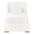 Stewart Twin Bed - LiveSmart Peyton-Pearl Fabric and Natural Gray Oak