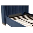 Essentials For Living Chandler Twin Bed - Denim Velvet and Natural Gray Oak