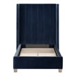 Essentials For Living Chandler Twin Bed - Denim Velvet and Natural Gray Oak