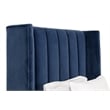Essentials For Living Chandler Twin Bed - Denim Velvet and Natural Gray Oak