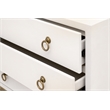 Strand Shagreen 3-Drawer Nightstand - Pearl Shagreen Resin and Brushed Gold