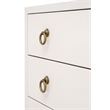 Strand Shagreen 3-Drawer Nightstand - Pearl Shagreen Resin and Brushed Gold
