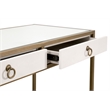 Strand Shagreen Desk - Pearl Shagreen Resin and Brushed Gold