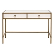 Strand Shagreen Desk - Pearl Shagreen Resin and Brushed Gold