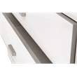 Wynn Shagreen 3-Drawer Nightstand - Pearl Shagreen Resin and Stainless Steel