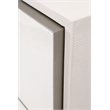 Wynn Shagreen 3-Drawer Nightstand - Pearl Shagreen Resin and Stainless Steel