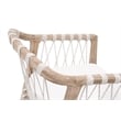 Pacific Counter Stool - Natural Gray Solid Wood with White Upholstery and Rope