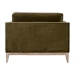Parker Post Modern Sofa Chair - Olive Green Velvet and Natural Gray Oak