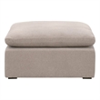 Sky Modular Ottoman - Performance Taupe Micro Boucle Fabric & Espresso