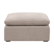 Sky Modular Ottoman - Performance Taupe Micro Boucle Fabric & Espresso
