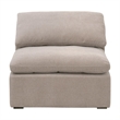 Sky Modular Armless Chair - Performance Taupe Micro Boucle Fabric & Espresso